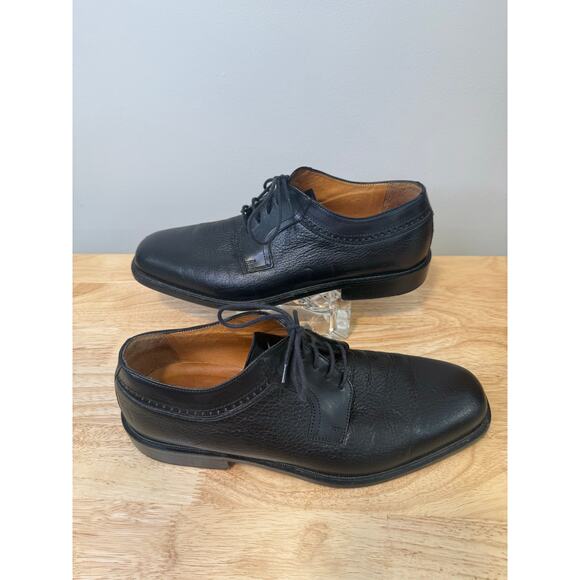 Johnston & Murphy Made in Italy Black Deerskin Leather Dress Shoes Size 8.5. JL main image 12